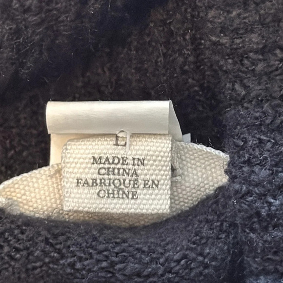 Treasure & Bond Black Turtleneck Sweater Cotton Blend Size Large Cuffed Sleeve - Picture 8 of 10
